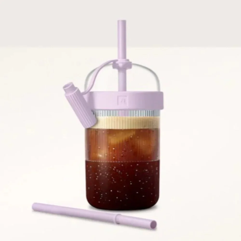 NWT Nespresso Limited Edition Iced Tumbler (Lavender with extra straw) - Picture 2 of 2